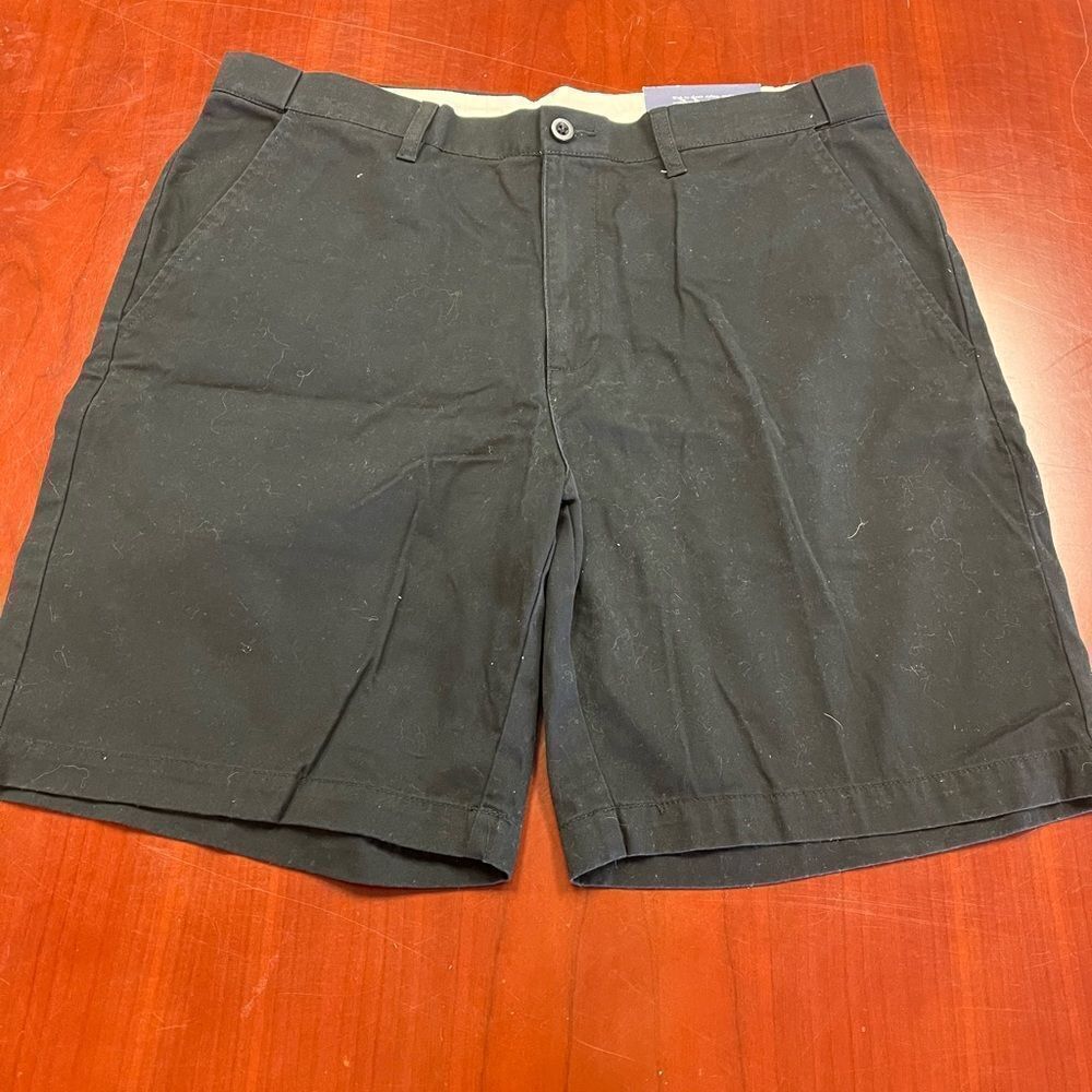Croft & Barrow Black Flat Front Adjustable Waist sz 38 NWT